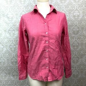 Banana Republic XS Womens Pink Oxford Shirt Button-up Blouse